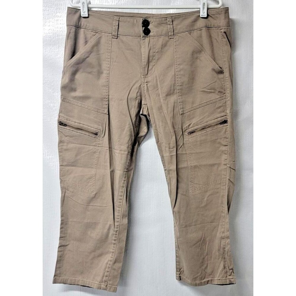 Women's Rewind Cargo Pants Khaki Size 11 with Zippered Cargo Pockets